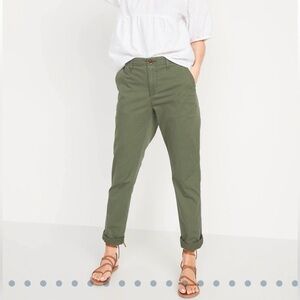 Old Navy Women’s Olive Green Casual Slim Tapered Chinos Pants Size XL